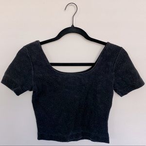 Vintage navy crop top